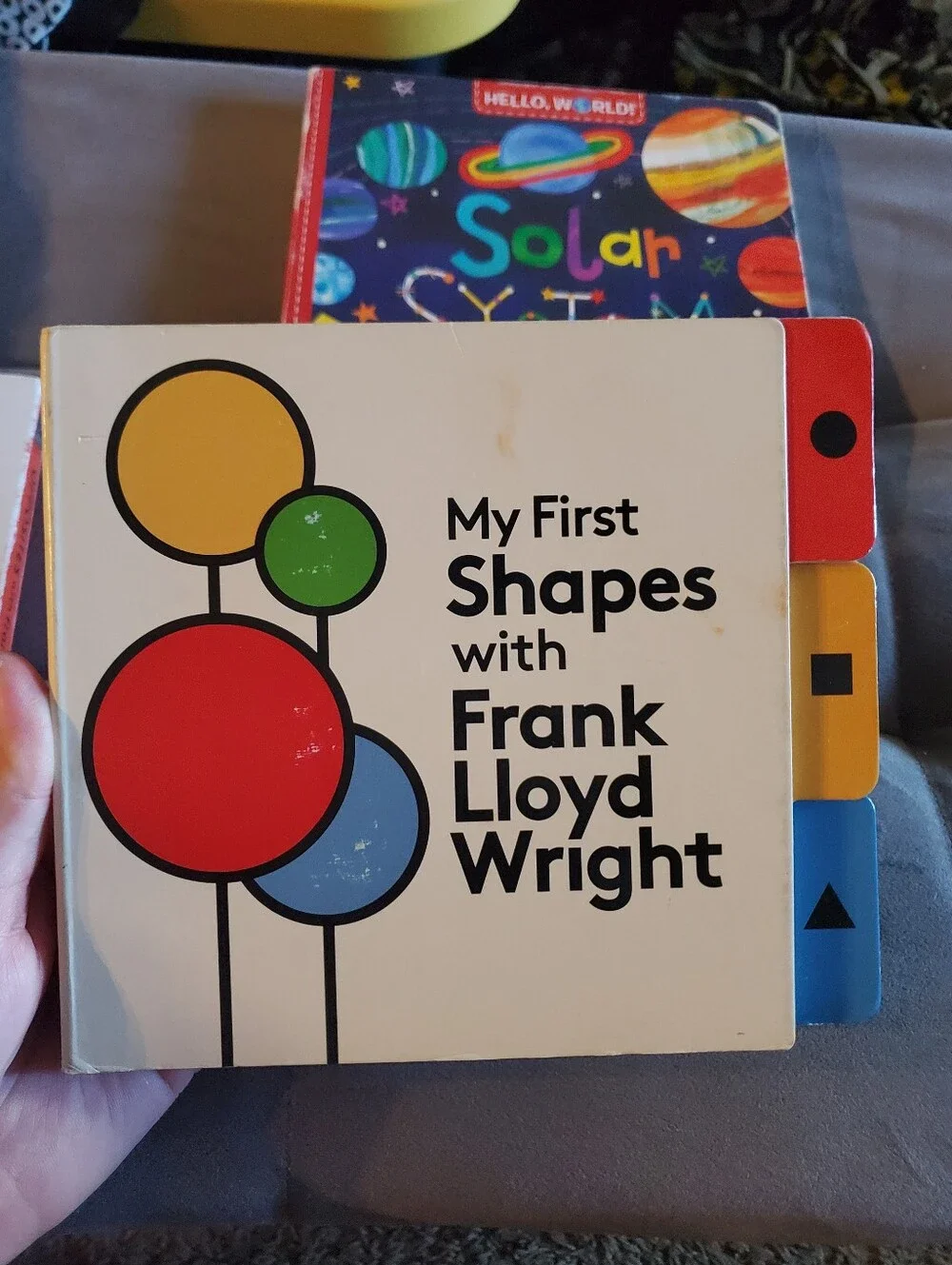Bundle of 3 baby/toddler cardboard books- Frank Lloyd Wright + Solar System